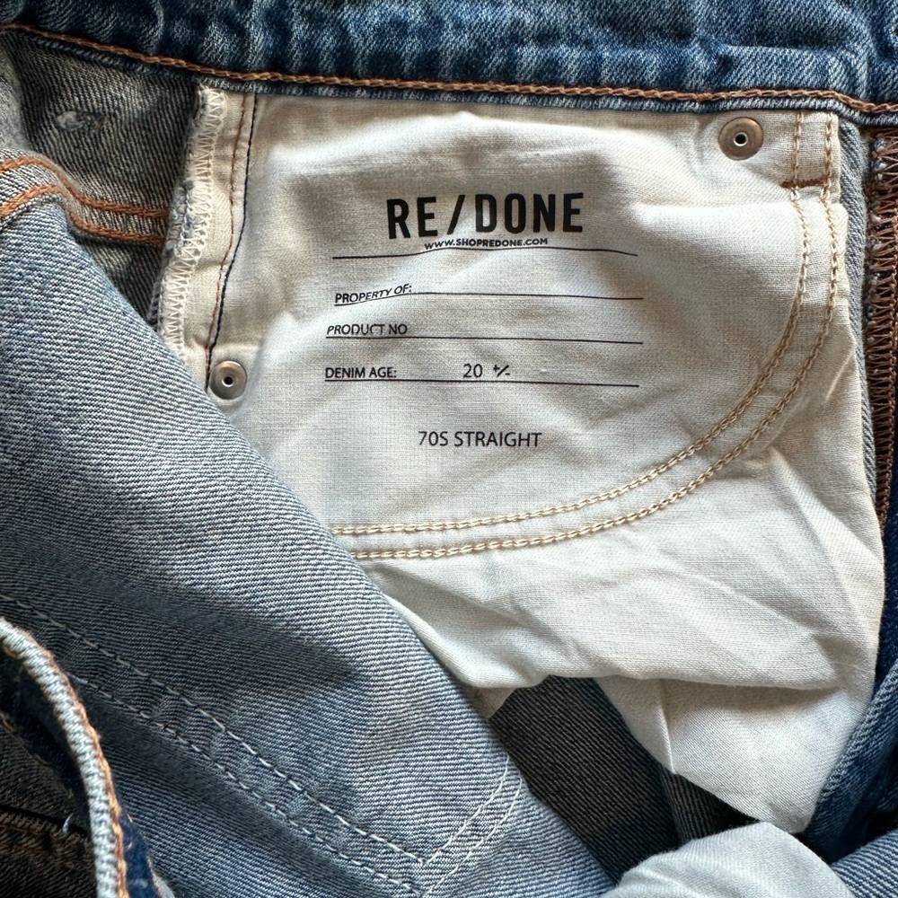 RE/DONE NWT 70’s Straight Size 27 - Picture 5 of 6